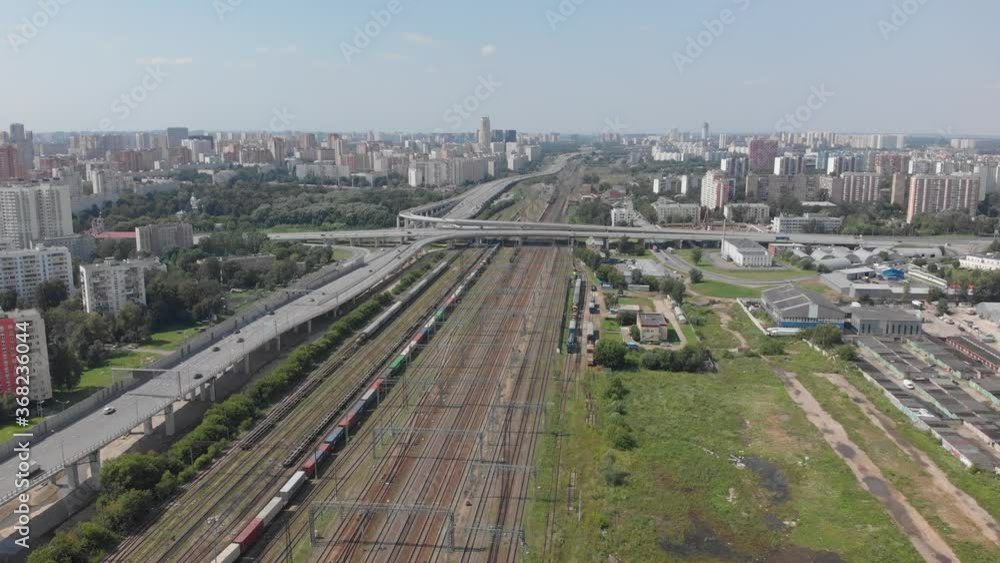 aerial view of the outskirts of Moscow aerial view of the outskirts of Moscow