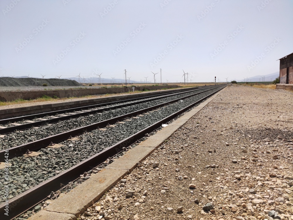 railway tracks in the countryside railway tracks in the countryside