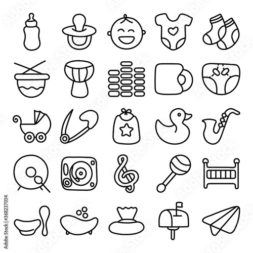
Pack Of Toys line Icons 
