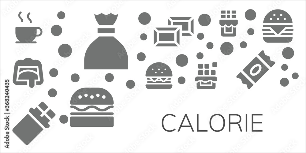calorie icon set calorie icon set