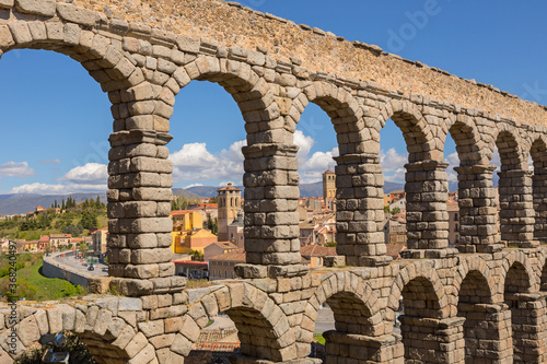 Segovia aqueduct ruins photo