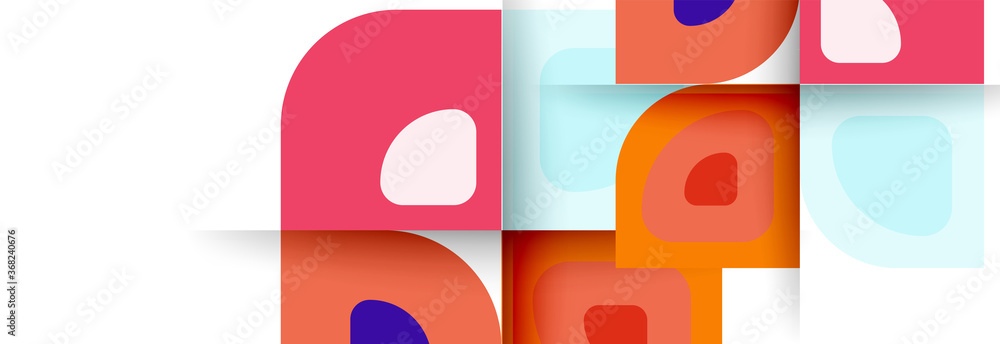 Set of vector modern geometric abstract backgrounds with repeating abstract round shapes patterns and shadow effects Set of vector modern geometric abstract backgrounds with repeating abstract round shapes patterns and shadow effects