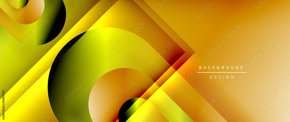 Vector geometric abstract background with lines and modern forms. Fluid gradient with abstract round shapes and shadow and light effects Vector geometric abstract background with lines and modern forms. Fluid gradient with abstract round shapes and shadow and light effects