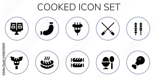 cooked icon set