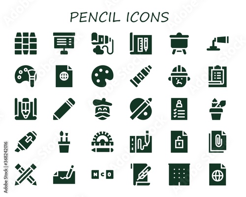 pencil icon set