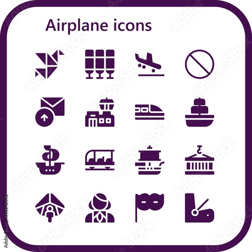 airplane icon set