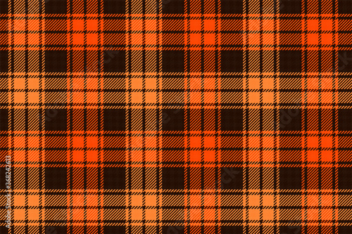 Scottish halloween colors tartan traditional clan ornament repeatable pattern, textile texture from plaid, tablecloths, shirts, clothes, dresses, bedding, blankets. editable vector illustration