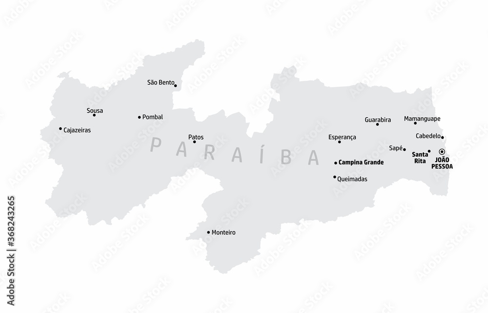 Fototapeta premium Paraiba State map