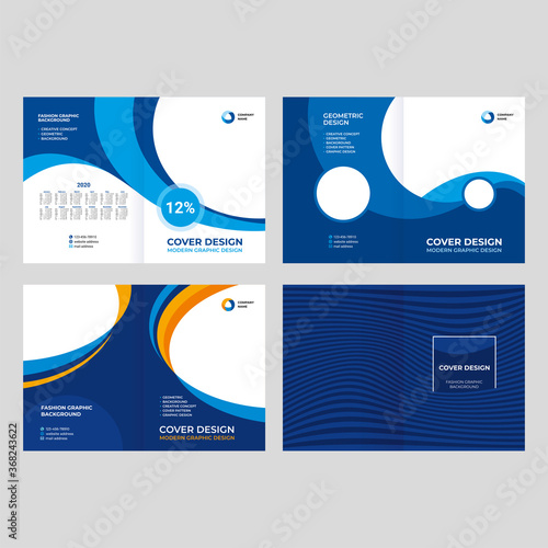 Design of catalog cover, booklet, flyer, layout for presentation, advertising, modern graphic design