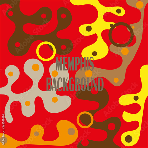 
background template with abstract shapes in memphis style design element