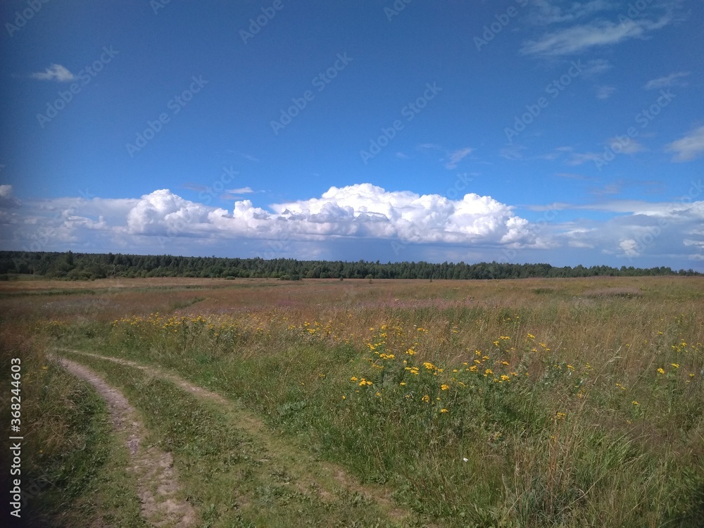 Fototapeta premium mountain landscape with blue sky