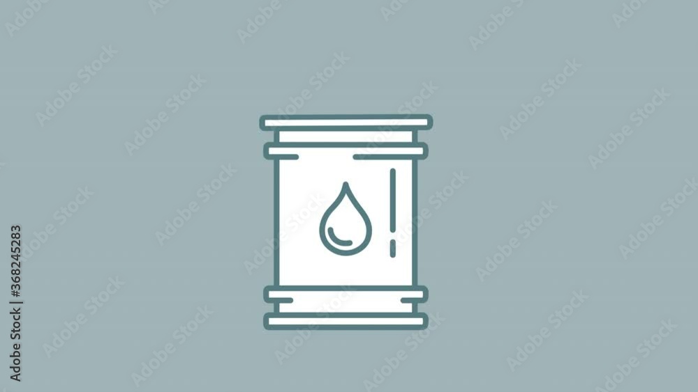 Oil Barrel line icon on the Alpha Channel Oil Barrel line icon on the Alpha Channel