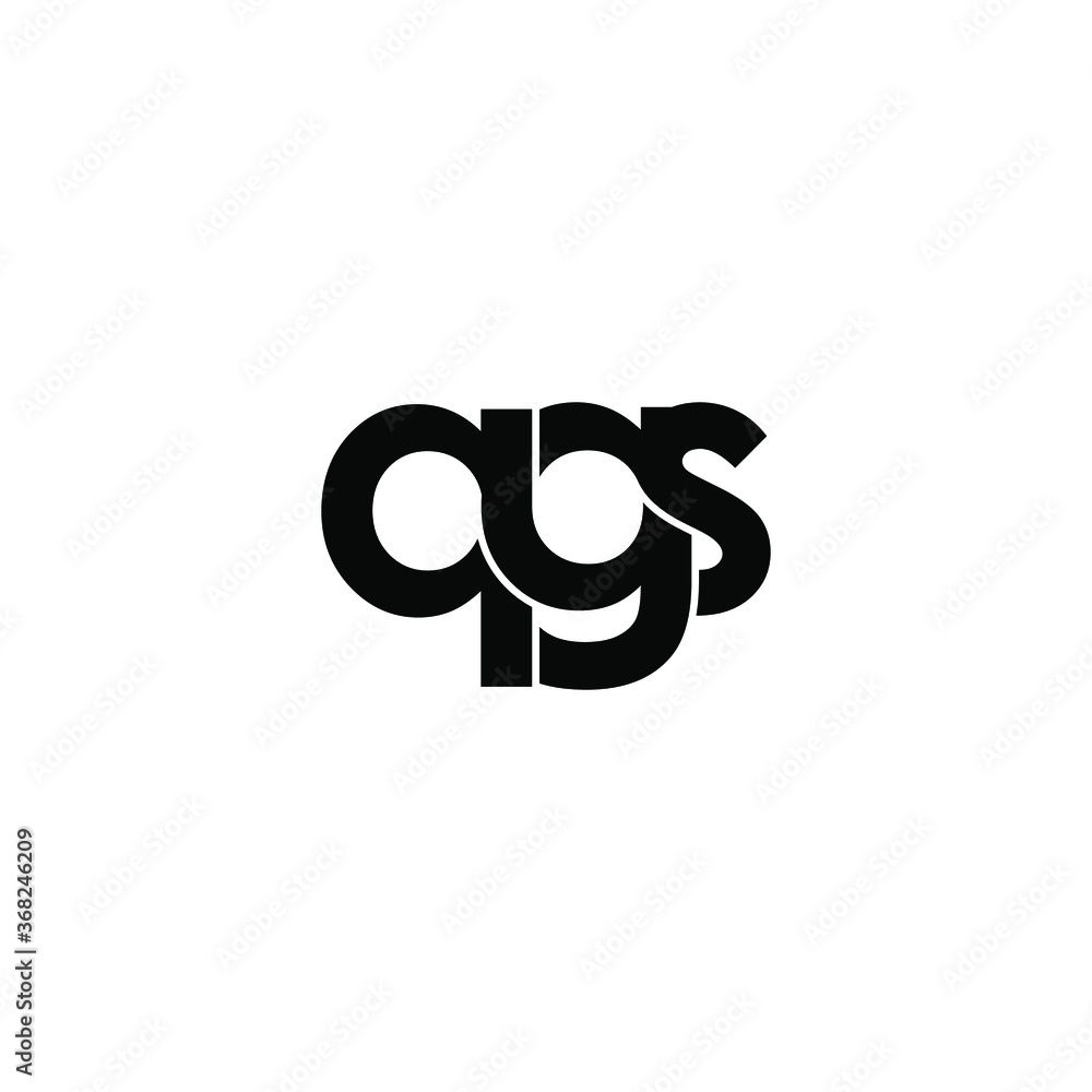 qgs letter original monogram logo design qgs letter original monogram logo design