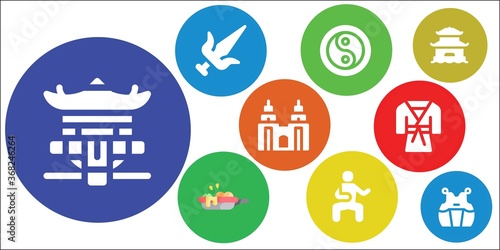 japan icon set