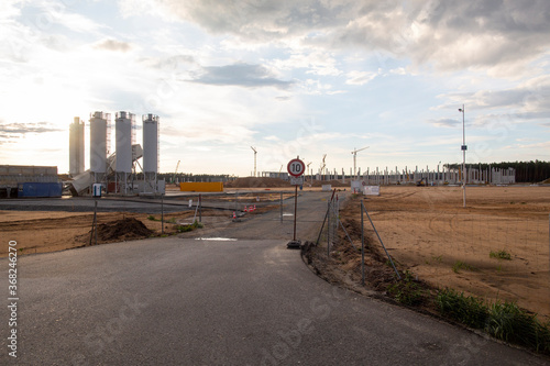 Wallpaper Mural Tesla Gigafactory Baustelle Berlin - Fabrik in Grüneheide in Brandenburg Torontodigital.ca