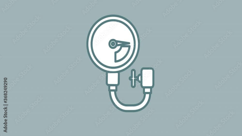 Pressure Manometer line icon on the Alpha Channel Pressure Manometer line icon on the Alpha Channel