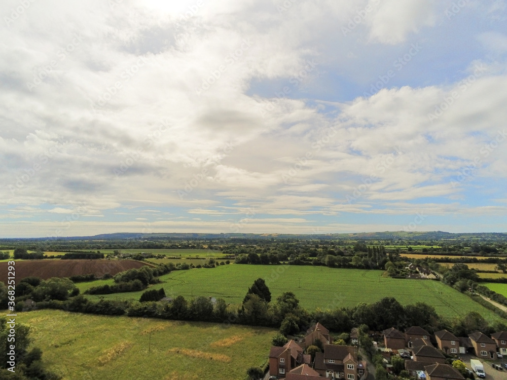 birdseye view English countryside