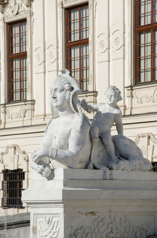 Statue of Belvedere Museum Vienna, Austria
