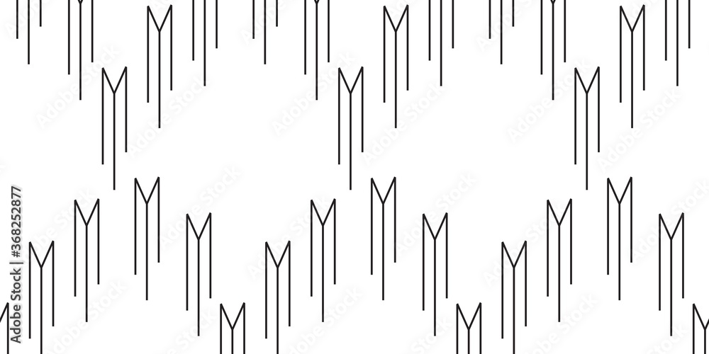 Naklejka premium Seamless pattern with abstract geometric line texture. Light modern simple wallpaper, tile backdrop, monochrome graphic element. Black background