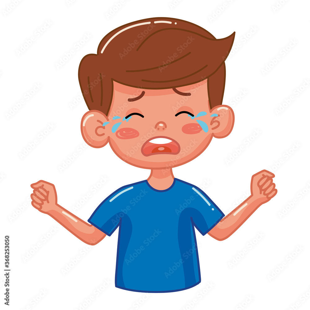 Kid boy with different emotions. Isolated illustration on white background. Vector. Cartoon. Flat. Face expression Kid boy with different emotions. Isolated illustration on white background. Vector. Cartoon. Flat. Face expression