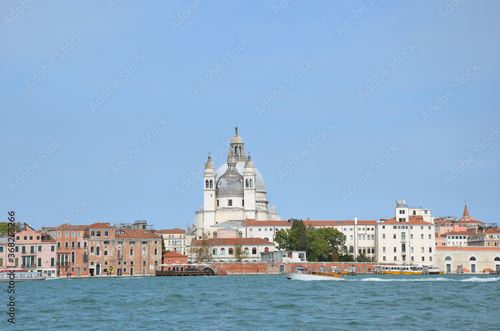 Fototapeta premium Panorama view of the Venice. Santa Maria della Salute Church, Venice, Italy