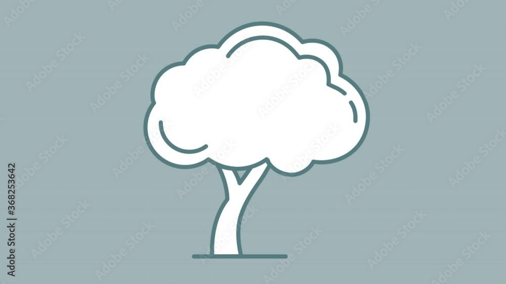 Tree line icon on the Alpha Channel