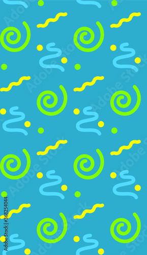 doodle and elements on a seamless summer pattern. © Mediaphotos