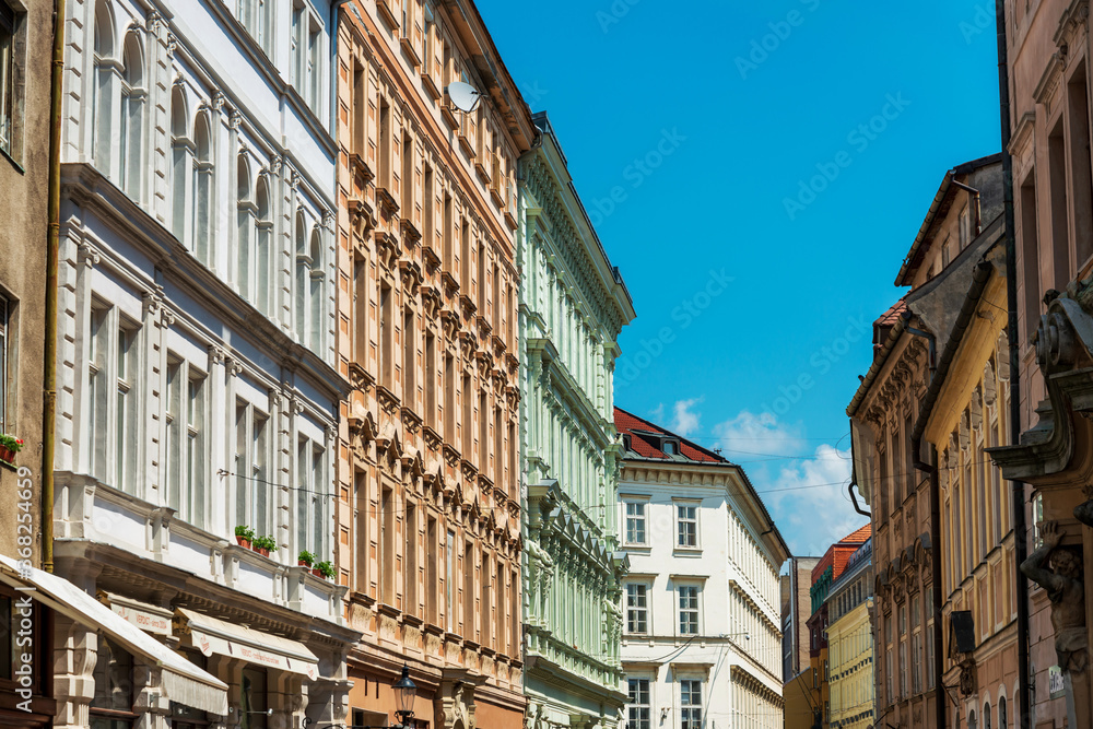 BRATISLAVA, SLOVAKIA - June 27, 2018: Street view of downtown in Bratislava, Slovakia