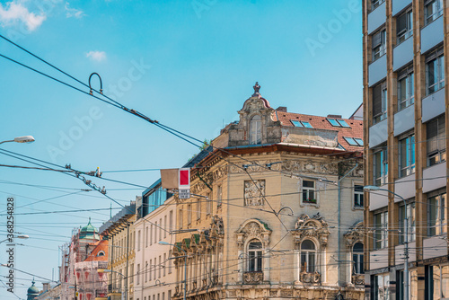 Photography BRATISLAVA, SLOVAKIA - June 27, 2018: Antique building view in Old Town Bratisla
