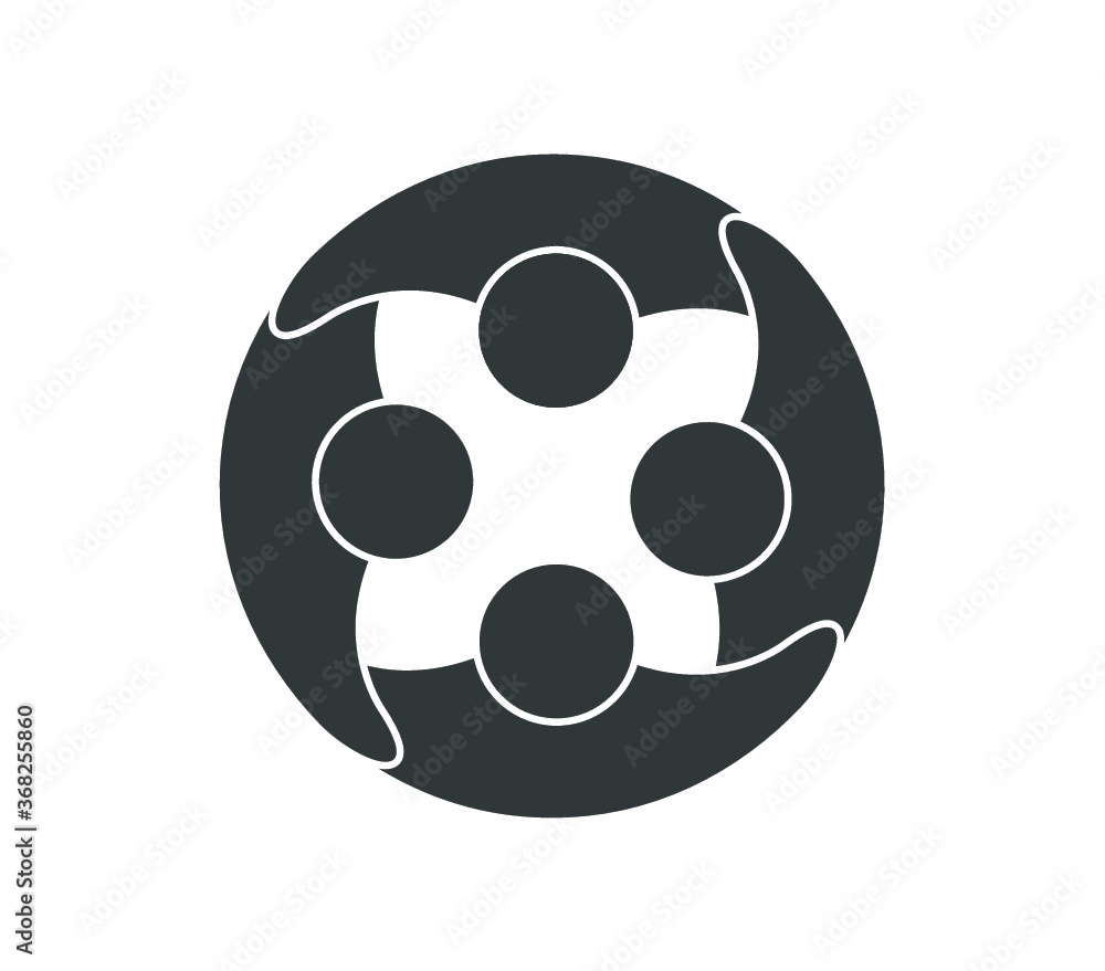 Teamwork icon. Community  vector logo. Global network icon. 
