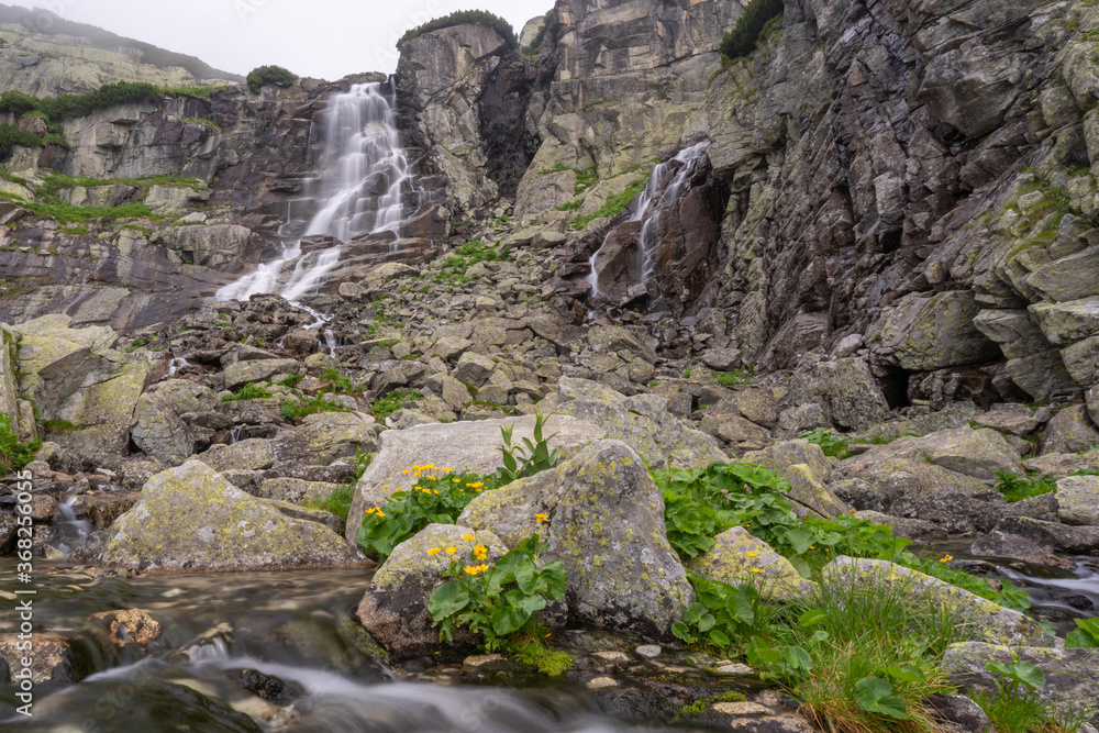 Skok Waterfall in the High Tatras, Slovakia - obrazy, fototapety, plakaty 