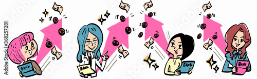 Four types of female characters have a passbook and hope for the future