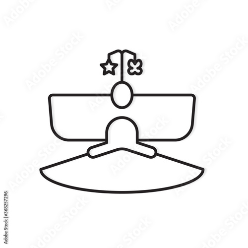 baby bouncer cradle rocking chair icon- vector illustration