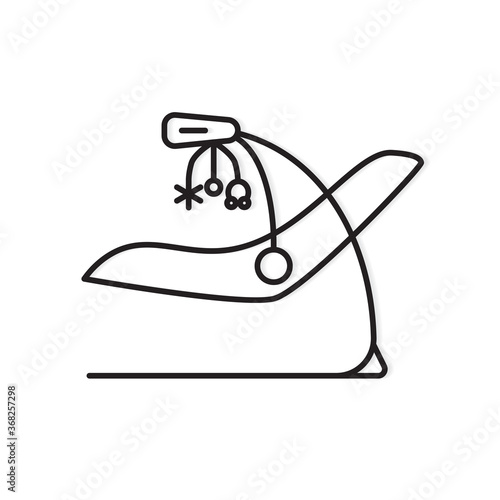 baby bouncer rocking chair icon- vector illustration