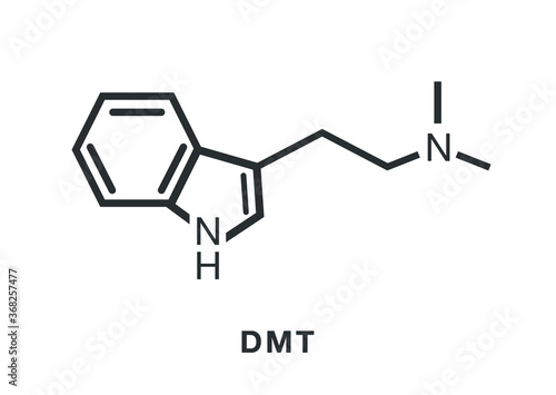 Dmt molecule icon.  Molecule vector illustration. 