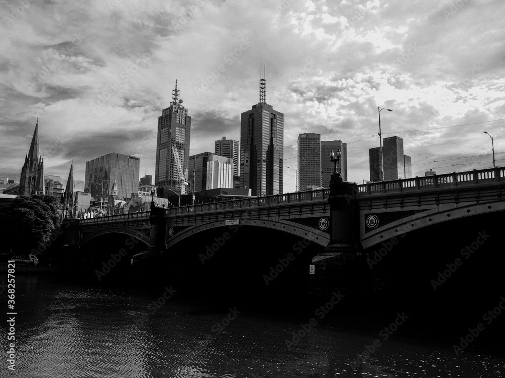 Fototapeta premium Melbourne in Black & White - Australia