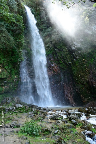 Waterfall in Tirthan Valley, Himachal Pradesh, India