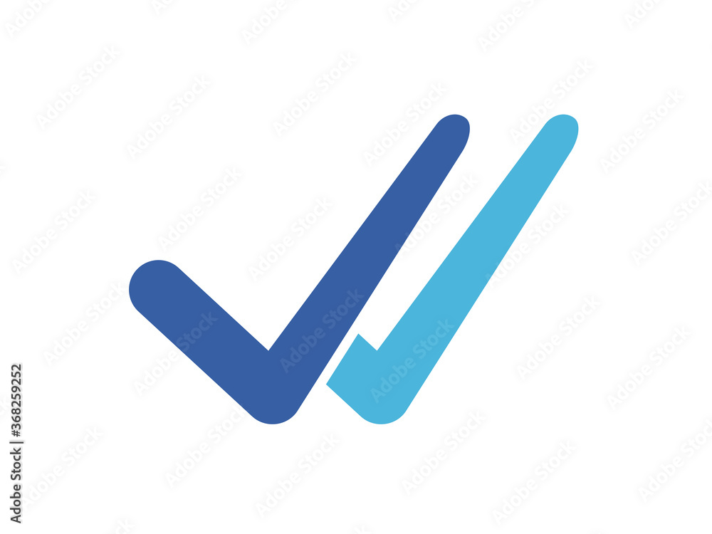 Double check icon. Simple double check sign vector illustration. Double check icon. Simple double check sign vector illustration.