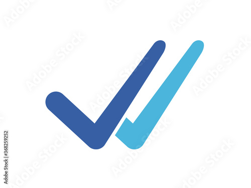 Double check  icon. Simple double check  sign vector illustration.  photo