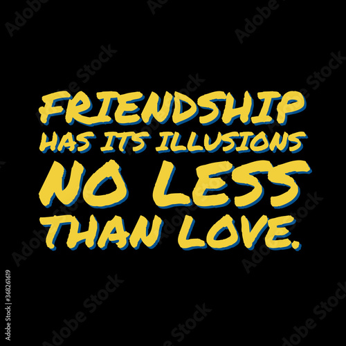 Friendship day quotes illustration. Friendship day quotes rendering.