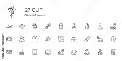 clip icons set