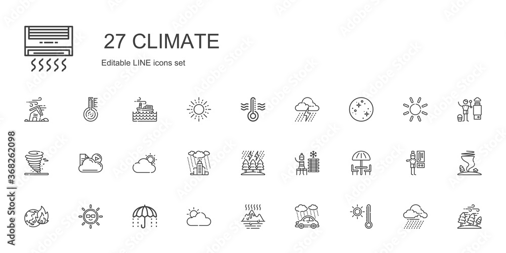 climate icons set climate icons set