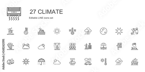 climate icons set