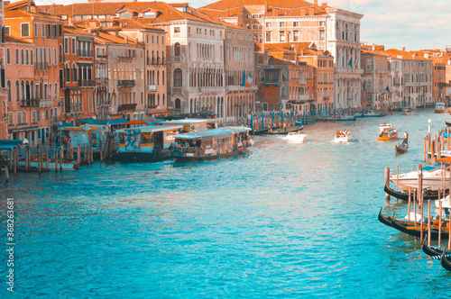 A Busy Evening in Venice Grand Canal