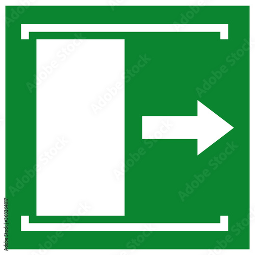 Door Slides Right To Open Symbol Sign, Vector Illustration, Isolate On White Background Label .EPS10