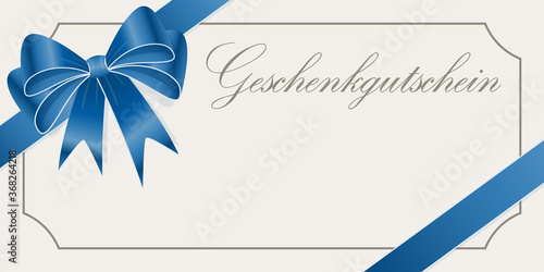 gift voucher with ribbon bow