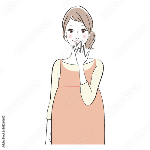 笑顔　妊婦