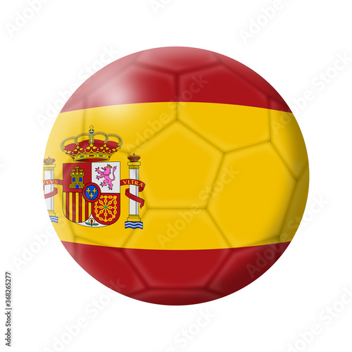 Free Download Spain soccer ball football 3d Illistration isolated on white with clipping path - GFXLoad