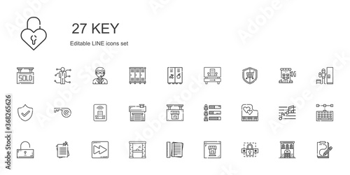 key icons set