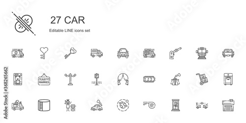 car icons set
